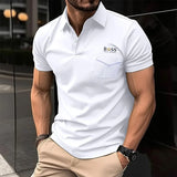 Autumn And Winter New Men's POLO Shirt Double-layer Standing Collar Shirt Long-sleeved Sports Polo Shirt High Quality Shirt