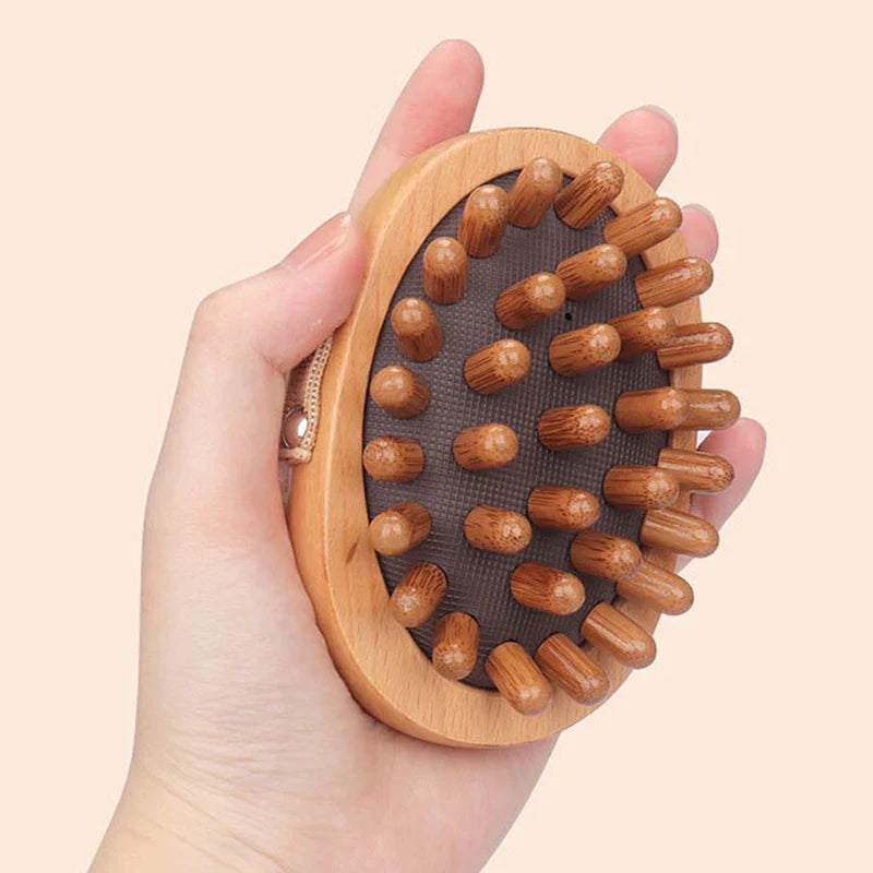 1pc Wood Air Cushion Body Meridian Massage Health Care Comb Brush Hairbrush Comb Scalp Hair Care Healthy Bamboo Comb