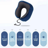 Memory Foam U-shaped Neck Pillow Soft Travel Pillow Massage Neck Sleeping Pillows Plane Car Cervical Spine Pillow Bedding Nap