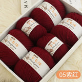 Top Quality Wool Blended Crochet Yarn Knitting Sweater Scarf Woollen Thread Thick Yarn 4ply 3pcs*100g=300grams Free shipping