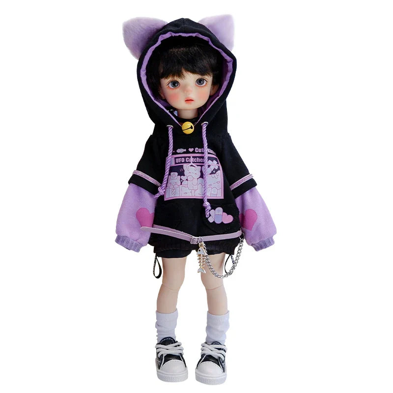 1/6 1/4 1/3 BJD Doll Clothes Cute Cat small bell Sweater Hoodie Jacket for Big 1/6, Yosd, 60 30cm Doll BJD SD Doll Accessories