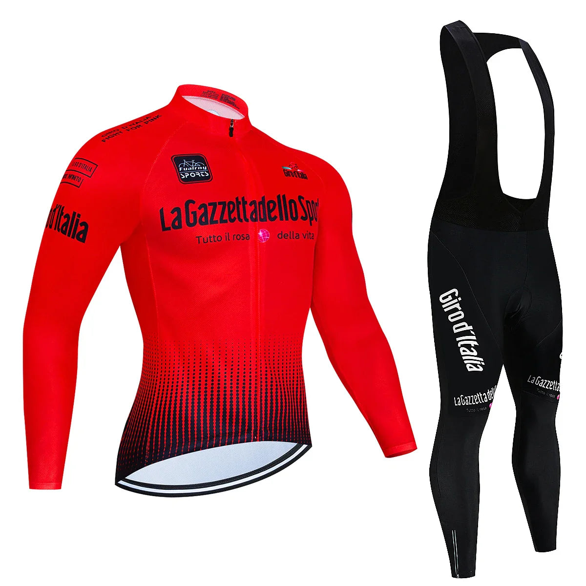 Tour De Italy D'ITALIA Cycling Jersey Set Premium anti-uv manica lunga Downhill Cycling Suit autunno Quick-Dry Pro Racing Unifor