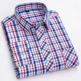 New in shirt 100%cotton long-sleeve shirts for men thin slim fit formal plain shirt plaid designer tops office elegants clothes