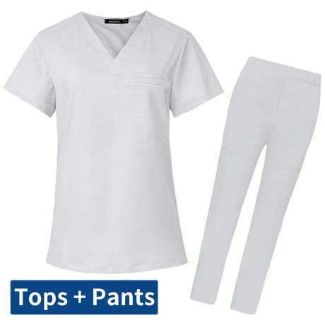 High Quality Unisex Scrubs Uniform Nurse Suit Pet Beauty Shop Medical Sets Spa Uniforms Womens Scrub Sets Work Wear Oversized