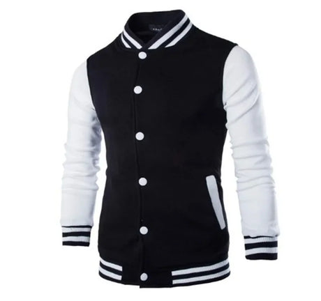 Jacket European Size Men's Stand Collar Baseball Shirt Jacket