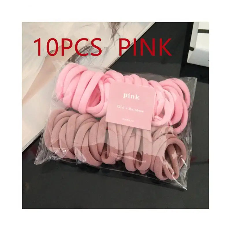 10Pcs Elastic Rubber Band Seamless Gradient Hair Rope Rings Children Cute Colorful Scrunchie Girls Ponytail Hair Accessories