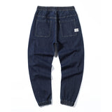 Jeans For Men Loose Fit Joggers Pants Oversize Baggy Pants Harem Wide Leg Elastic Waist Drawstring Male Denim Trousers Tapered
