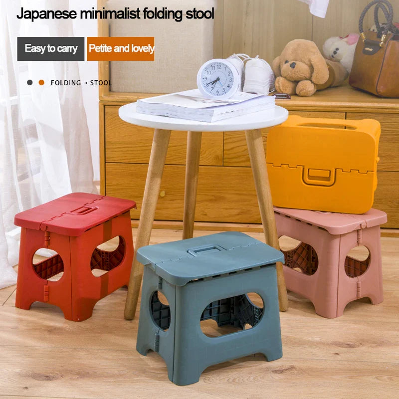 HCLDJM Portable Folding Step Stool Durable for Adults Children Home Kindergarten Chair Travel Non Slip Safe Comfortable Bench