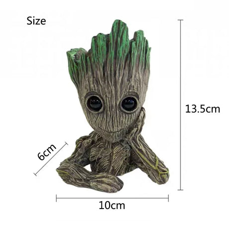 Cute Tree Man Figurine Aquarium Decoration With Air Bubble Driftwood Statue Multifunction  Fish Tank Background Ornament Shelter