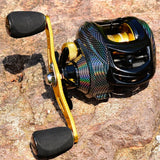 Baitcasting Reel 18+1BB Casting Reel Smooth Metal 7.2:1 Gear Ratio Fishing Reel with Standard or Deep or Shallow Spool for Bass