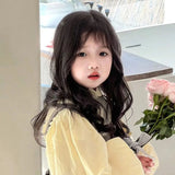 Baby Wig Toupee for Girls Children's Wavy Long Curly Hair Accessories Kids Natural Fluffy Headdress Headgear Headwear 2-5y 45cm