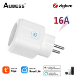 16A/20A Tuya WiFi/Zigbee Smart Plug EU Socket With Power Monitor Smart Life Remote Control Switch For Alexa Google Home Alice