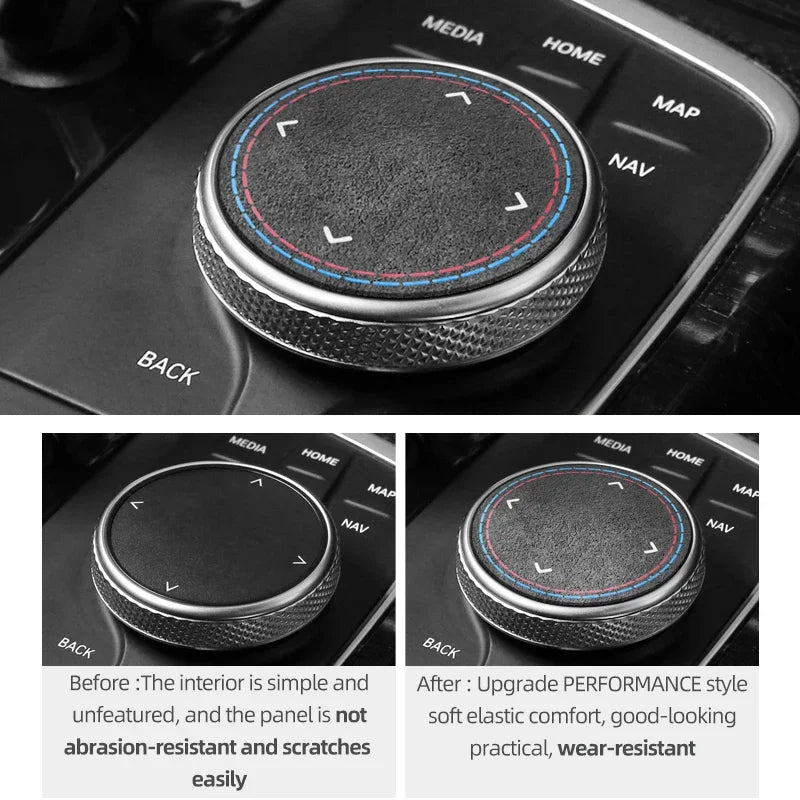 Car Multimedia Knob Trim Sticker For BMW F30 F20 G20 F10 F31 F32 F34 F36 Series 1 2 7 X3 X4 X5 X6 i3 iX3 Z4 Interior Accessories