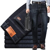 2023 New Mens Denim Casual Jeans Regular Fit Straight Leg Elasticity Pants Stretch Fashion Long Trousers Big Size 28-40