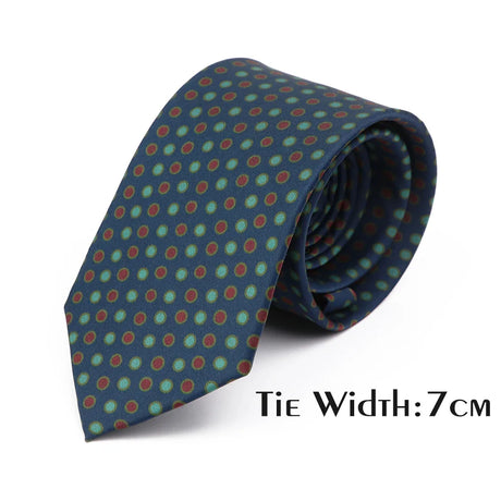 Vintage Floral Geometric Print Necktie Unique Style Mens Fashion 7cm/8cm Jacquard Tie Wedding Party Suit Cravat Skinny Gift