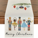 Linen Christmas Table Runner Snowman Xmas Tree Home Dining Table Cover Tablecloth 2023 Navidad Noel Christmas Decorations 2024