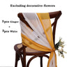 6PCS RUST Chiffon Chair Sashes 30 x 270cm Wedding Aisle Decoration for Weddings Christmas Baby Shower Birthday Party Decorations