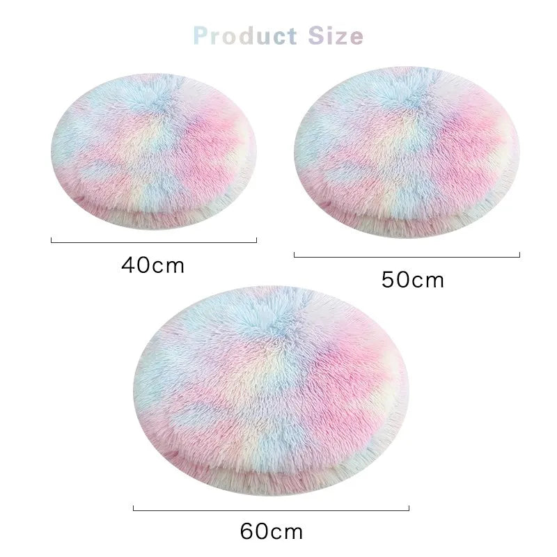 Round Cat Bed Mat Pet Sleeping Bed For small Dog Cats Soft Warm Fleece Pet Cat Basket dog beds Puppy Kennel Accessories