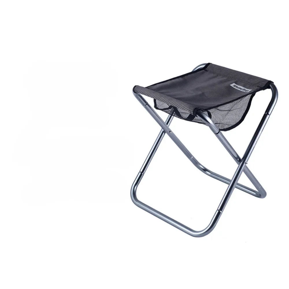 Outdoor Aluminum Alloy Folding Stool Portable Fishing Camping Stool Beach Chair