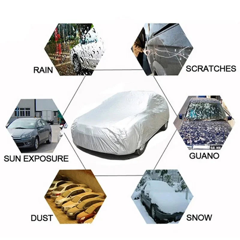 S/M/L/XXL Car Cover Anti-UV Waterproof Dust-proof Car Covers Indoor Outdoor Universal For Hatchback Sedan Vehicle Accessories