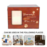 Box Pet Ashes Urn Dog Memory Cremation For Urns Keepsake Photo Wooden Memorial Dogs Ash Cat Casket Small Bone Or Cats Gifts Paw