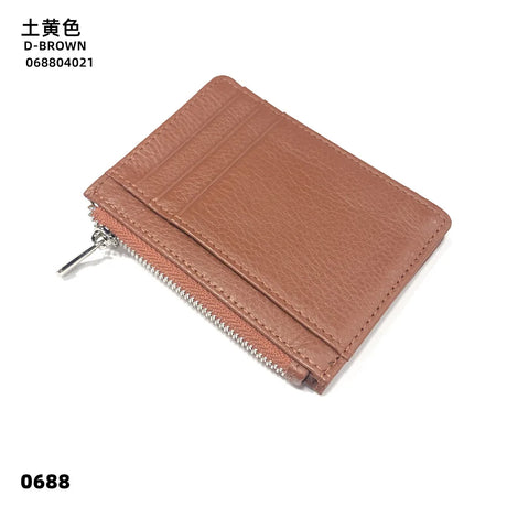 Personalize Initials Mini Wallet 100% Genuine Leather Zipper Coin Purse Card Holder For Men Women Custom Letters Gift Money Bag