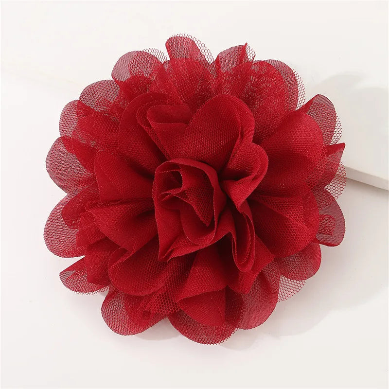 Brooch New Red Bridal Brooches Big Flower Women's Jewelry