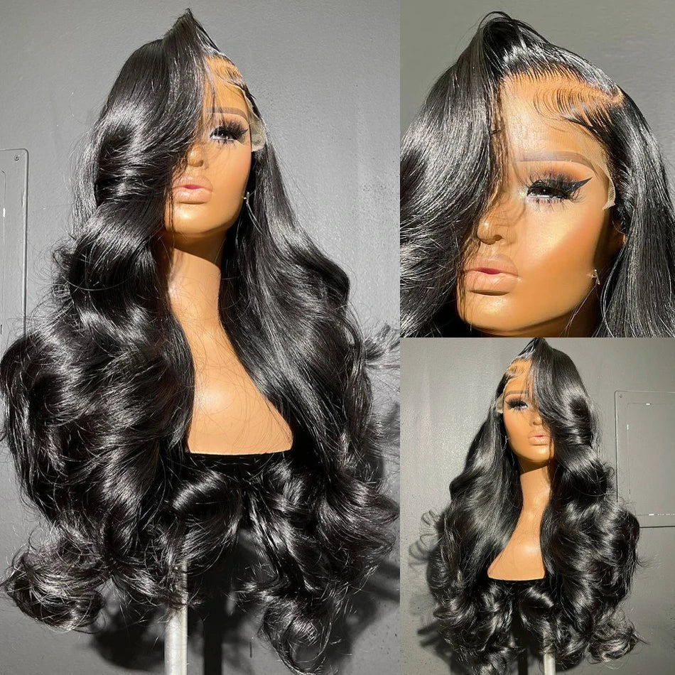 Body Wave 13x4 13x6 HD Transparent Lace Front Wigs 30 40 Inch Brazilian Water Wave 5x5 Closure Glueless Wig Human Hair For Women