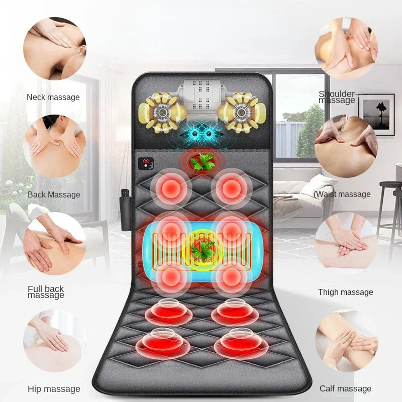 Wireless Remote Control Massage Mattress Back Multi-Functional Kneading Air Bag Moxibustion Pulse Massage Chair Cushion