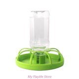 Reptile Water Drinker Feeder Water Dispenser Bottle Aquarium Ornament Terrarium Dish for Turtle Food and Water Bowl with Fence