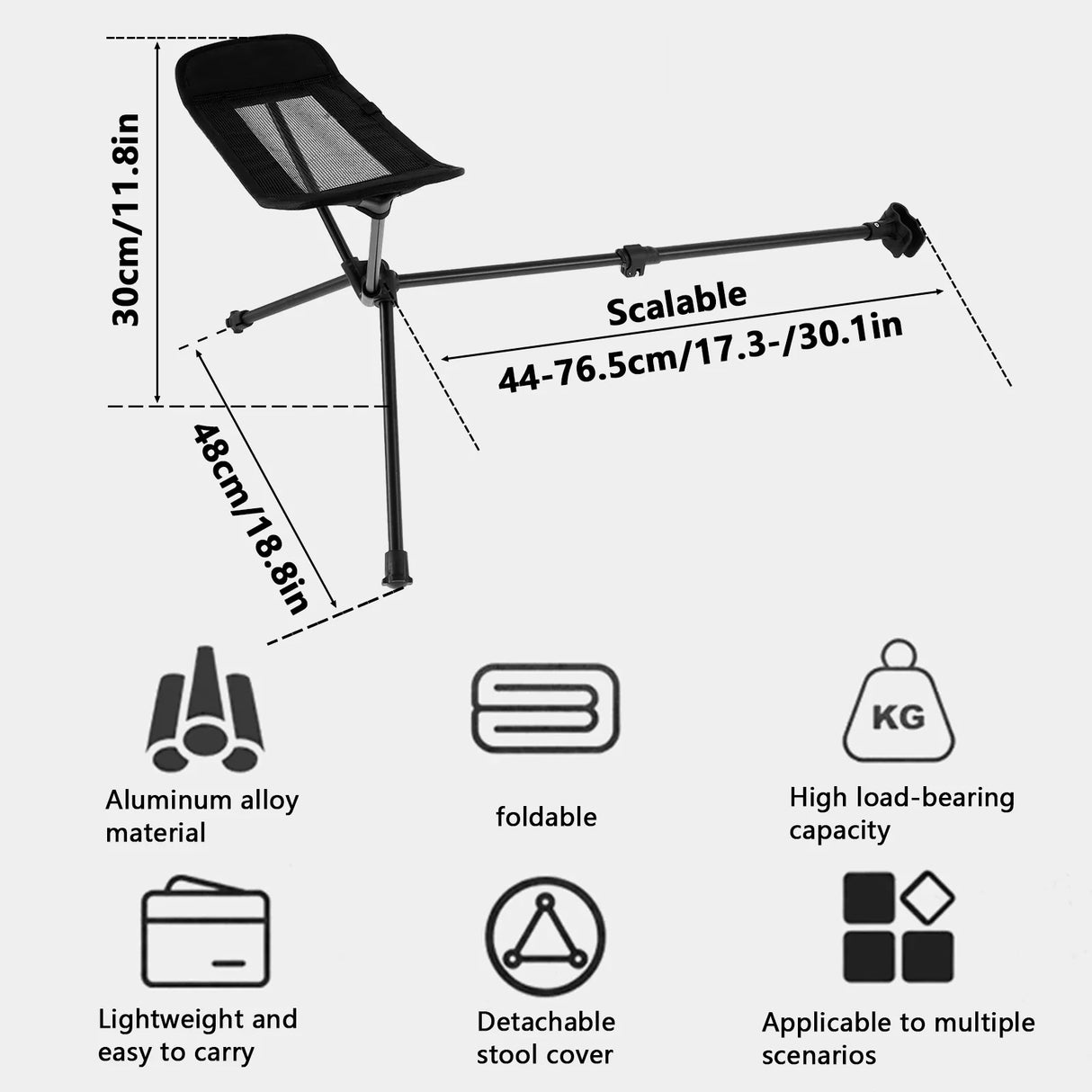 Travel Folding Chair Ultralight HighLoad Outdoor Camping Chair Foot Rest Portable Beach Hiking Picnic Seat Fishing Tool Recliner