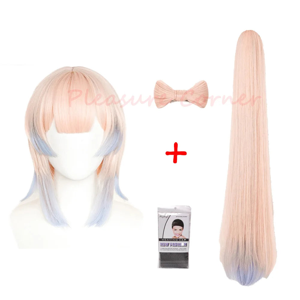 Genshin Impact Kokomi Cosplay Wig Gradient Mixed Color Heat Resistant Wig Cosplay Carnival Costume Cosplay Props