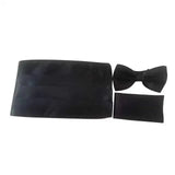 Ikepeibao Men's Classic Black Cummerbund Adjustable for a Tuxedo Formal Wide Cummerbund Belt Corset For Male Party Prom Wedding