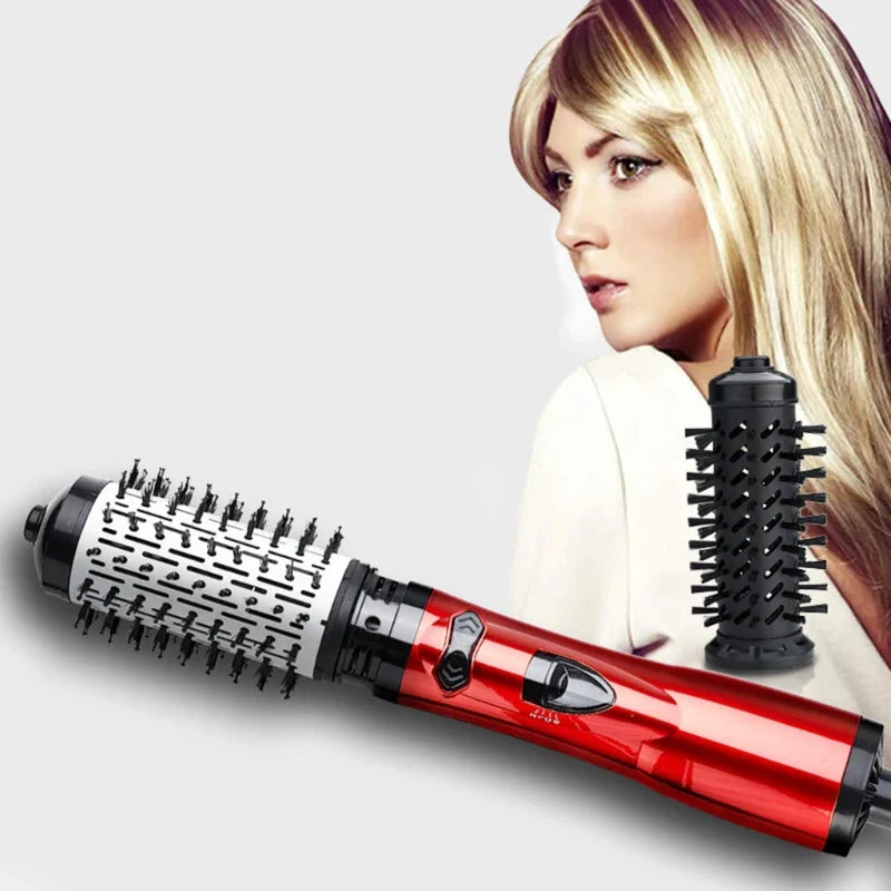 Hair Dryer Brush Electric Blow Rotating Hot Air Comb Negative Ionic Hair Styler N0PF