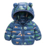 1-5 Years Baby Boy Hooded Lightweight Down Jacket Kids Girl Cartoon Dinosaur Zipper Coats Autumn Winter Warm Christmas Outerwear