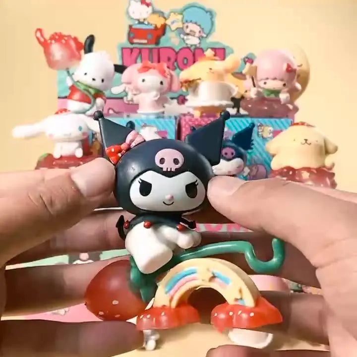 New Sanrio Blind Box Kawaii Kuromi Cinnamoroll My Melody Figures Dolls Strawberry Paradise Series Toy For Fans Gift