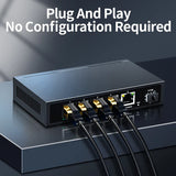 HORACO 2.5G Ethernet Switch 5 Port 2500Mbps Network Switcher 10G SFP Uplink Hub Internet Splitter Auto MDI/MDIX Plug and Play