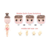 ICY DBS Blyth Middie Doll Joint Body 20CM Customized Doll Nude doll or Full Set Includes Clothes & Shoes DIY Toy Gift for Girls