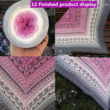 300g Cake Gradient Color Crocheted Shawl Blanket DIY Hand Knitted Cotton Blended Yarn