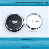 4pcs 68mm 55mm for Mustang wheel rims cover Mustang automobile tire rims cover center cover original car parts sticker