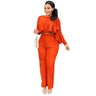 European and American women's new autumn and winter ruffle long sleeved women's high waisted wide leg pants two-piece set