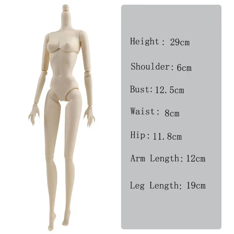 High Quality Kids Toy 1/6 11 Jointed DIY Movable Nude Naked Doll Body For 11.5" Dollhouse DIY Body Doll Accessories Gifts