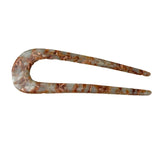 Trendy U-Shaped Acetic Acid Hairpin Girls Hair Fork Hair Clips Colour Marble Print Hair Sticks Women Headwear Hair Accessories