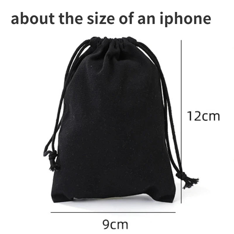 Canvas Bag Cotton Drawstring Drawstring Pocket Shopping Cotton Bag School Gym Travel Dustproof Handbag Blank girdle storage bag