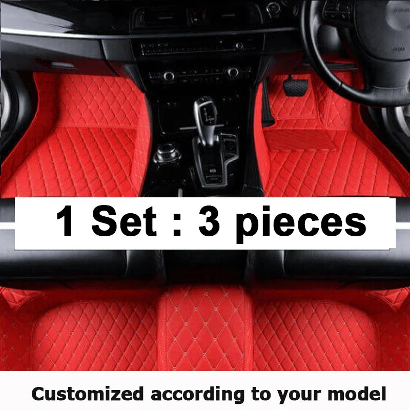 Custom Made Leather Car Floor Mats For Toyota Land Cruiser Prado 120 2003 2004 2005 2006 2008 Carpets Rugs Foot Pads Accessories