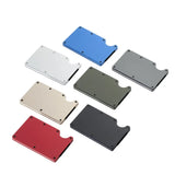 Dropshipping Aluminium Credit Card Holder for Men Wallet New Minimalist Rfid Blocking Slim Anti Protect Metal Cardholder Clip