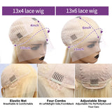 613 Honey Blonde Body Wave Lace Front Wig 13x6 HD Transparent Lace Frontal Wigs Brazilian 13x4 Colored Human Hair Wigs For Women