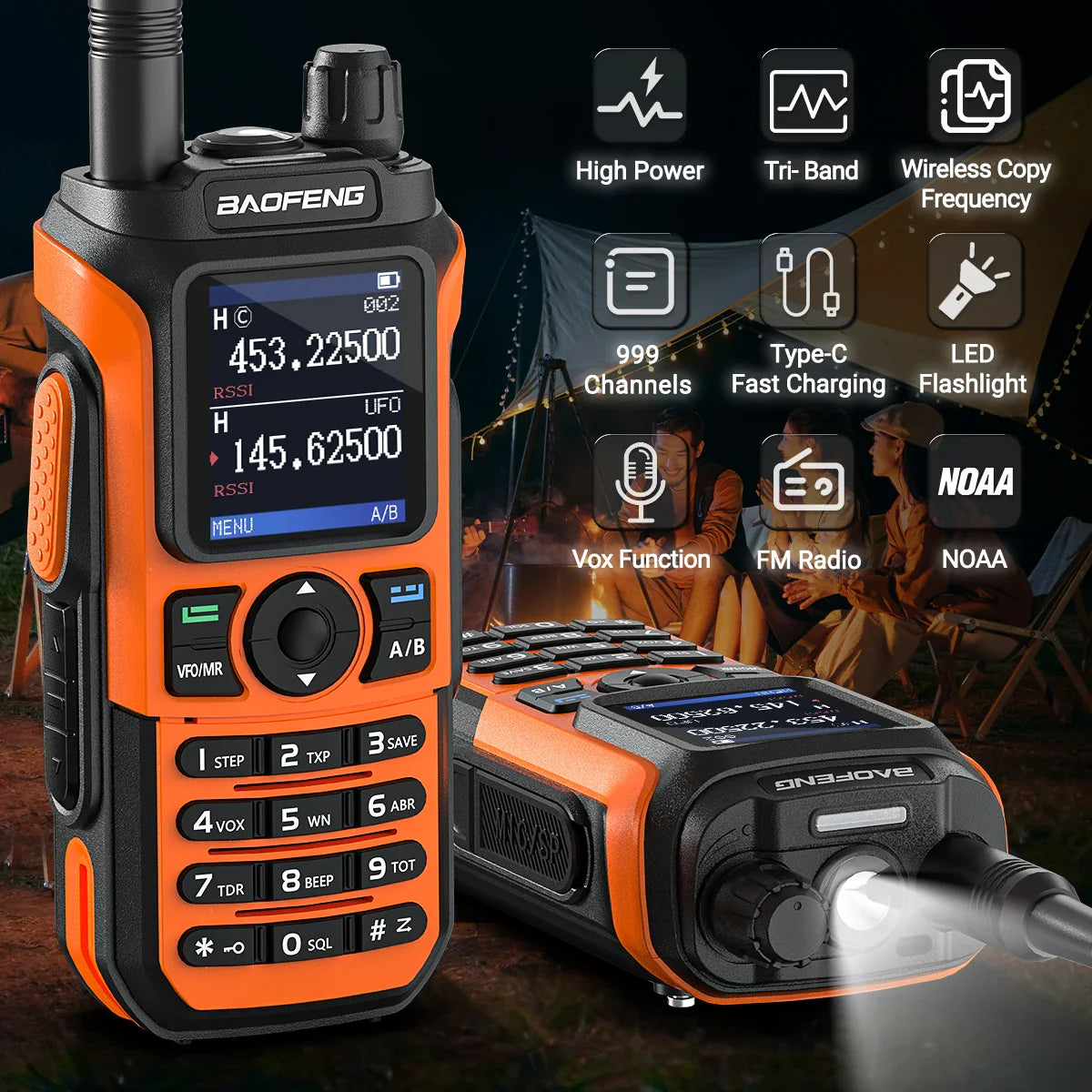 Baofeng UV-21 PRO V2 Walkie Talkie Wireless Copy Frequency Professional  Long Range 16 km High Power Two Way Ham Radio