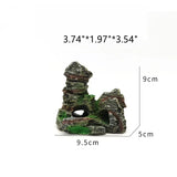 Large Resin Aquarium Fish Tank Mountain View Oranment Decor Rockery Landscape Rock Hiding Cave Tree Decoration