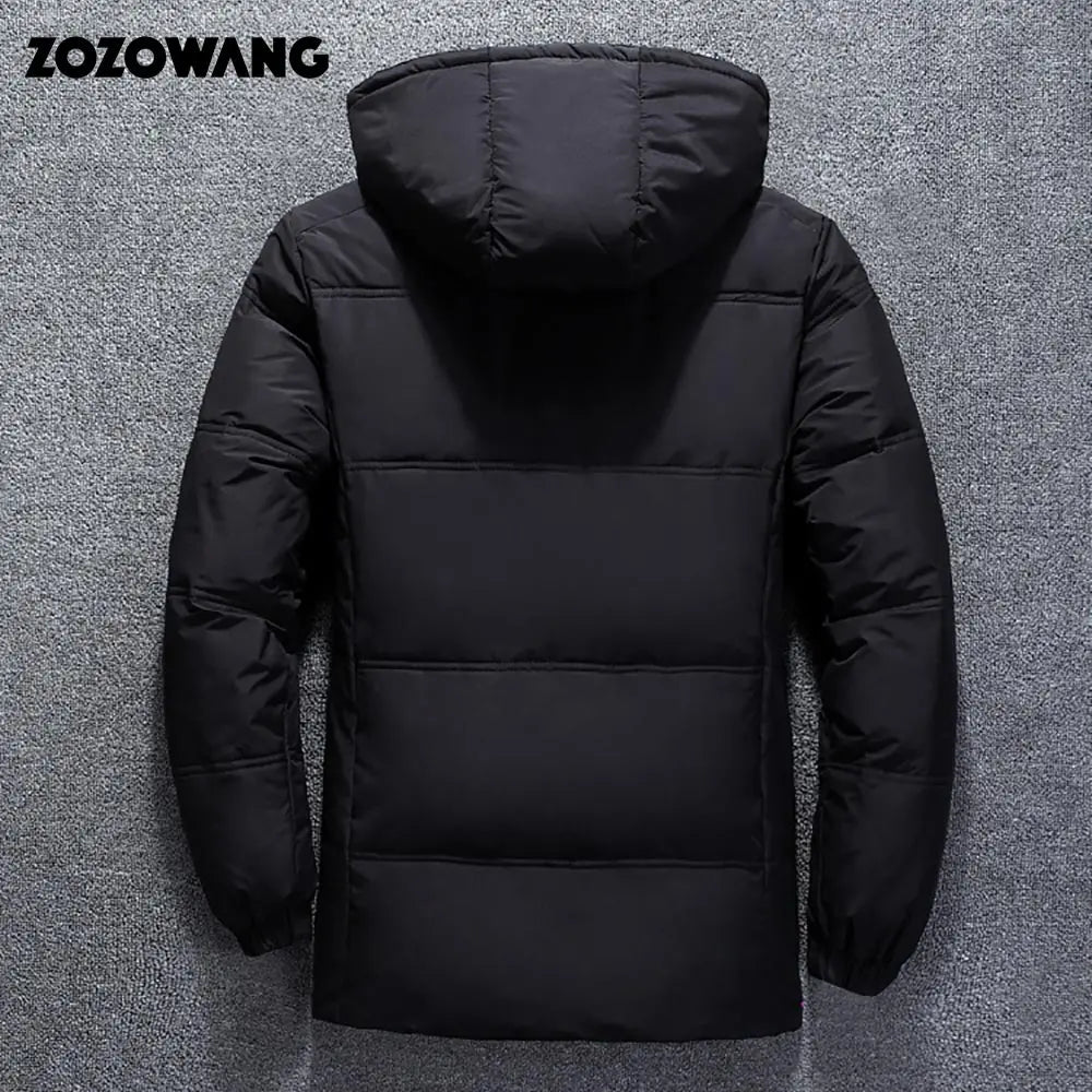 ZOZOWANG High Quality White Duck Thick Down Jacket Men Coat Snow Parkas Male Warm Hooded Clothing Winter Down Jacket Outerwear